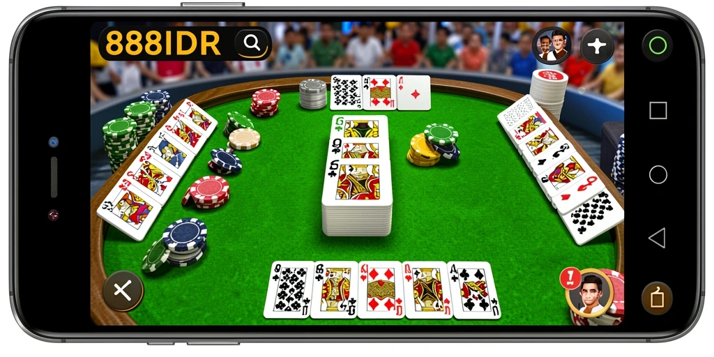 Tampilan gameplay Gaple yang seru dan interaktif.