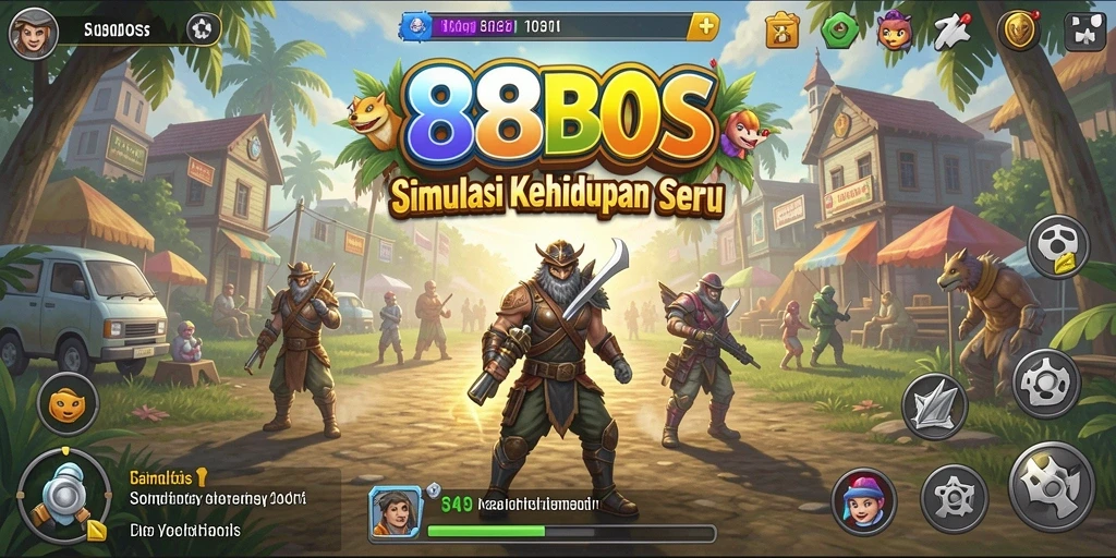 Screenshot gameplay 88BOS yang menampilkan berbagai aktivitas interaktif.