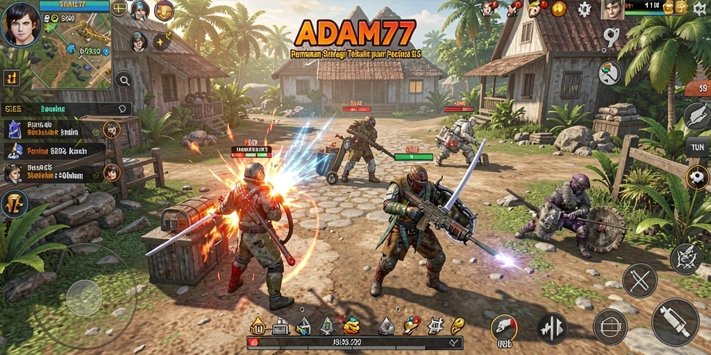 Tampilan gameplay menakjubkan dan mendebarkan dalam ADAM77.