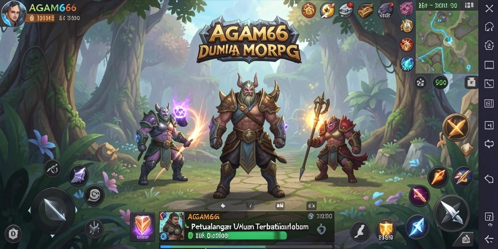 Tangkapan layar utama AGAM66 menampilkan aksi seru dalam pertempuran MMORPG.