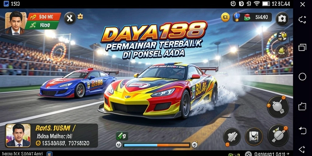 Tampilan gameplay yang mendebarkan dalam balapan cepat.