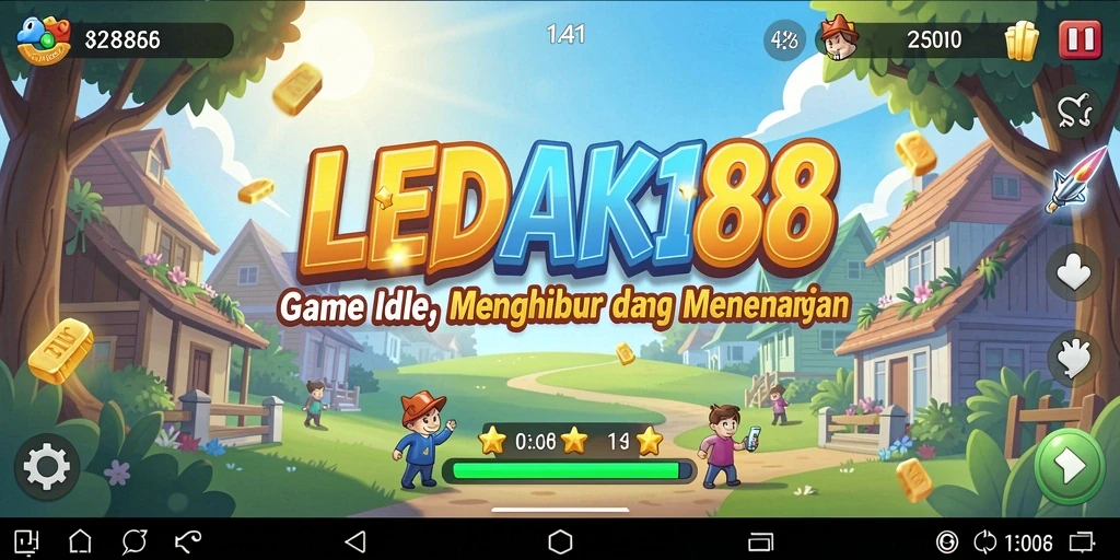 Tampilan gameplay LEDAK188 yang menampilkan kemajuan Idle yang menarik.