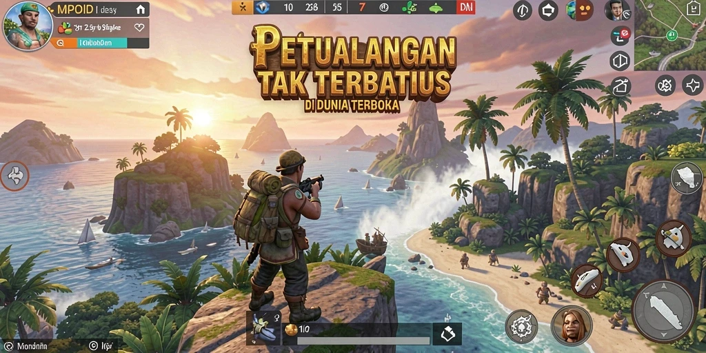 Tampilan gameplay Open World MPOID yang menarik dan mengesankan.