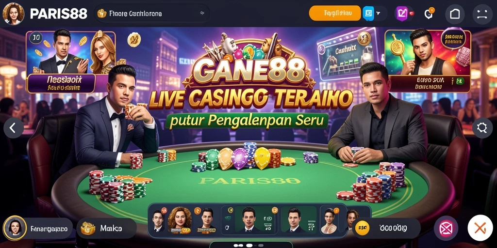 Tampilan gameplay Live Casino yang mengesankan di PARIS88.