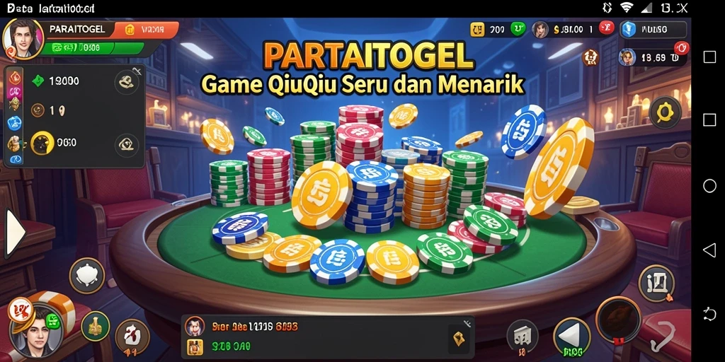 Tampilan gameplay seru dalam PARTAITOGEL saat bermain QiuQiu.