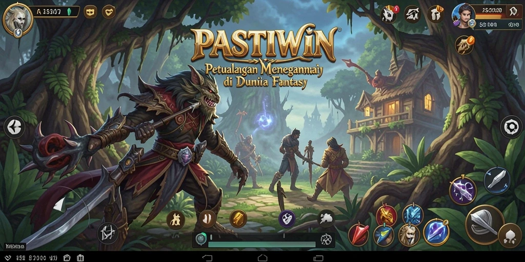 Tampilan gameplay PASTIWIN yang penuh aksi dan petualangan.