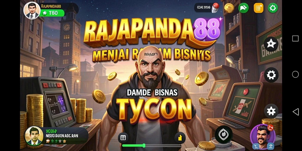 Tampilan menarik dari gameplay RAJAPANDA88 yang menunjukkan pengelolaan bisnis Tycoon.
