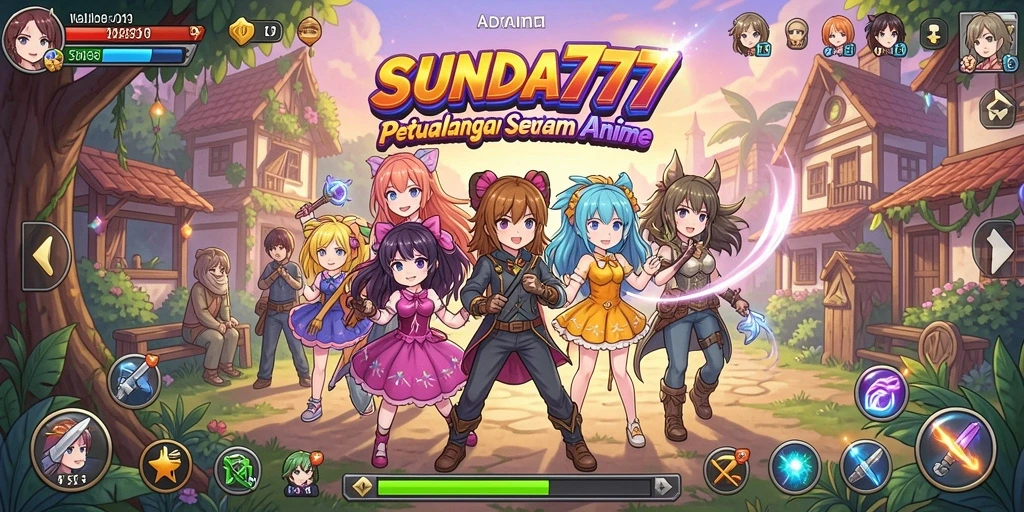 Tangkapan layar dari gameplay SUNDA777 yang memukau dengan karakter anime.