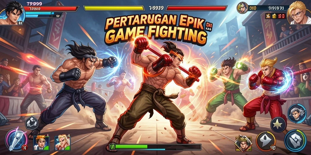 Tangkapan layar T9999 menampilkan aksi pertarungan yang mendebarkan.