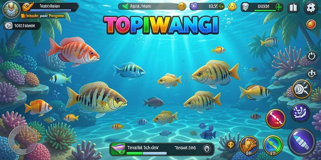 Screenshot gameplay Tembak Ikan di TOPIWANGI yang menarik.