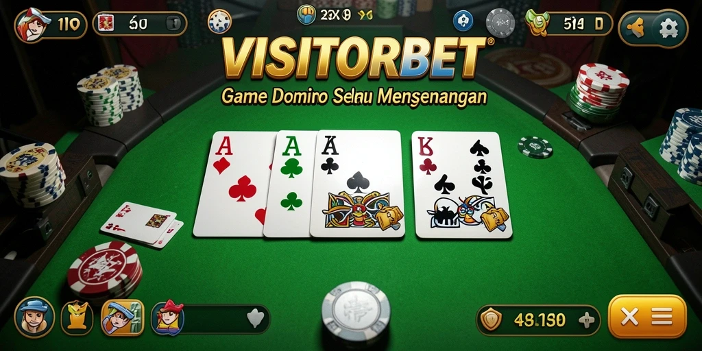 Tampilan menarik gameplay Domino dari VISITORBET dengan grafis yang menawan.